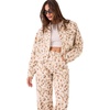 image:imageNasty Gal Deer Print Ovoid Cropped Denim JacketCream