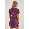 image:imageNasty Gal Velvet Lace Insert Puff Sleeve Mini DressMauve