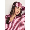 image:imageNasty Gal Satin Stripe Bow Print 6pc Pajama SetPink