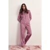 image:imageNasty Gal Satin Stripe Bow Print 6pc Pajama SetPink