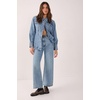image:imageNasty Gal Denim Shoulder Pad ShirtVintage Blue