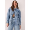 image:imageNasty Gal Denim Shoulder Pad ShirtVintage Blue