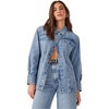 image:imageNasty Gal Denim Shoulder Pad ShirtVintage Blue